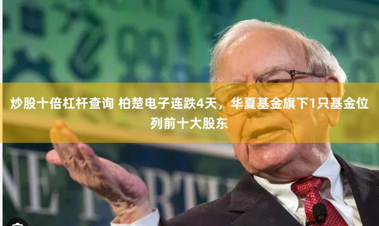 炒股十倍杠杆查询 柏楚电子连跌4天，华夏基金旗下1只基金位列前十大股东
