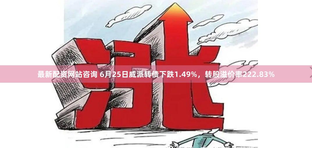 最新配资网站咨询 6月25日威派转债下跌1.49%，转股溢价率222.83%
